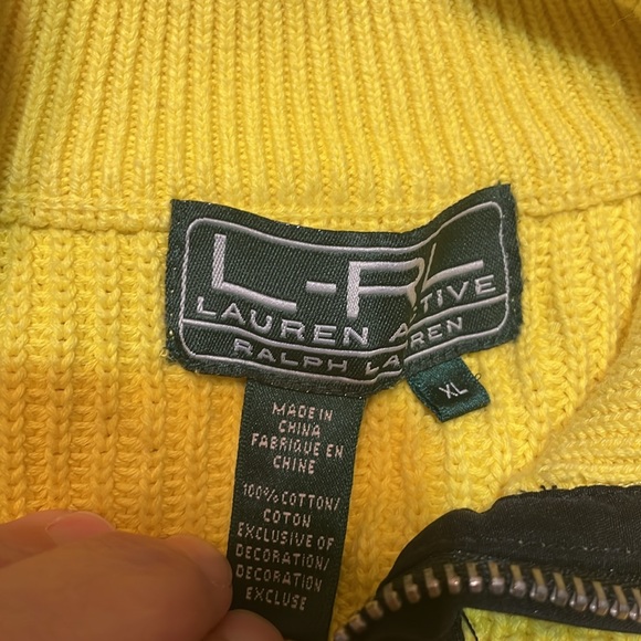 Ralph Lauren L-RL Lauren Active Yellow Heavy Sweater - Picture 5 of 14